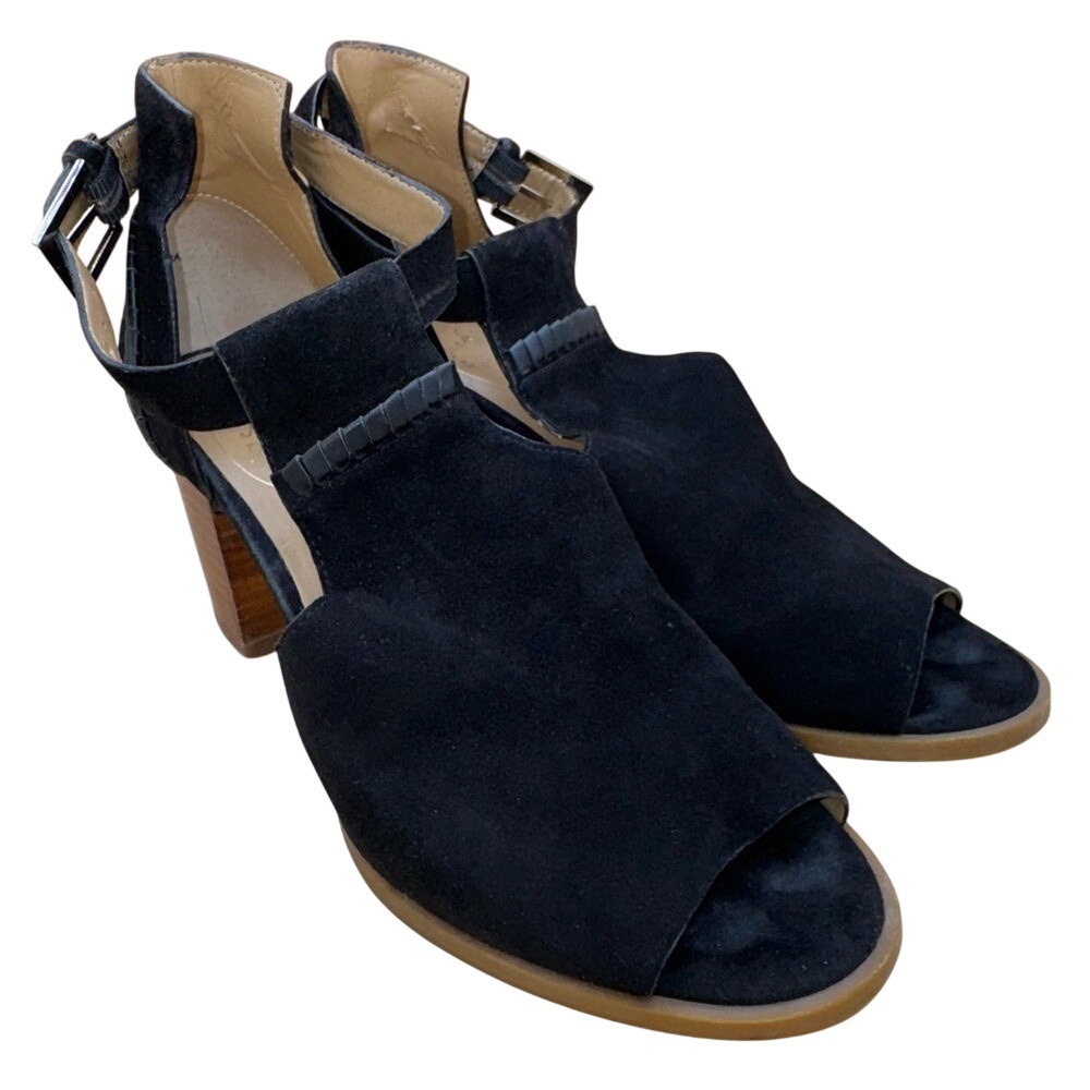 Jack‎ Rogers Cameron Black Suede Women's Sandals, Size 7, VGUC